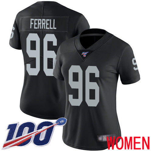 Oakland Raiders Limited Black Women Clelin Ferrell Home Jersey NFL Football #96 100th Season Vapor Jersey->youth nfl jersey->Youth Jersey